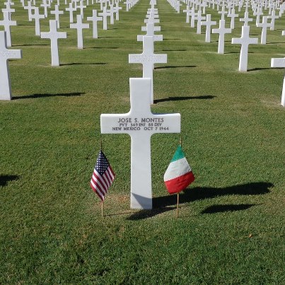 Photo: Today, we remember Jose S. Montes. 
Private, The U.S. Army
Service # 38213955
349th Infantry Regiment, 88th Infantry Division  
Entered the Service from: New Mexico
Died: October 7, 1944
Buried: Plot E, Row 7, Grave 10
Florence American Cemetery
Florence, Italy  
Awards: Purple Heart