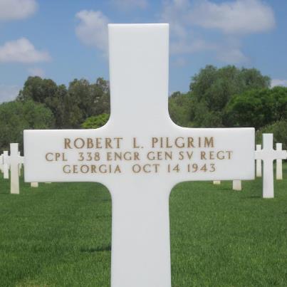 Photo: Today, we remember Robert L. Pilgrim. 
Corporal, The U.S. Army
Service # 34442475
338th Engineer General Service Regiment  
Entered the Service from: Georgia
Died: October 14, 1943
Buried: Plot F, Row 8, Grave 12
North Africa American Cemetery
Carthage, Tunisia