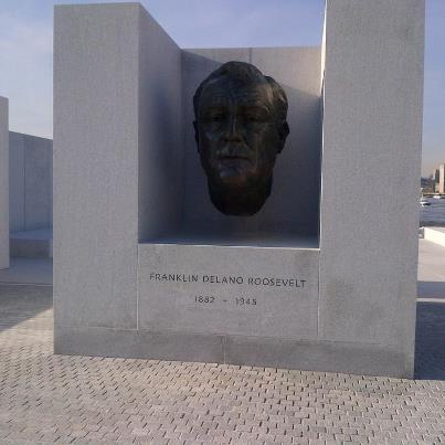 Photo: Our Acting Director Lynn Bassanese is at the dedication ceremony this morning for the FDR Four Freedoms Park on Roosevelt Island. For information on the park, please visit: http://www.fdrfourfreedomspark.org/