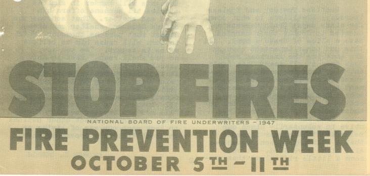 Photo: It's Fire Prevention Week.  The Decatur Signal Depot dedicated it's weekly newsletter to this event in 1947. Found in RG 338, Records of the  U.S. Army Commands, National Archives at Chicago.