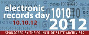 Photo: 1010. Today is Electronic Records Day!

The Council of State Archivists in celebrating Electronic Records Day on October 10, 2012, providing opportunities to share information about managing digital resources and to enlist help in preserving electronic records. This celebration is designed to raise awareness among state government agencies, the general public, related professional organizations, and anyone else who can assist in this endeavor.  More info is available at http://www.statearchivists.org/index.htm.

The NHPRC has a long history of supporting electronic records.  The first electronic records grant awarded by the Commission was in 1979, to the University of Wisconsin and the State Historical Society of Wisconsin, to schedule, accession and retrieve information from machine-readable records of state agencies.

Beginning in 1991, the NHPRC guided and evaluated electronic records projects using a formal research agenda, which was reviewed and revised in 1996. The program shifted in the new century to fund a limited number of electronic records implementation projects.  For more information, go to http://www.archives.gov/nhprc/projects/electronic-records/projects.html.