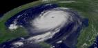 View from space of a hurricane in the Gulf of Mexico