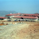 Photo: A shot of the construction progress in 1989. The buildings are there, but the Reagan Library does not look quite ready for business!