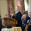 Photo: U.S. Secretary of State Hillary Rodham Clinton delivers remarks at the World Food Program-USA Awards Ceremony at the U.S. Department of State in Washington, D.C., October 3, 2012. [State Department photo/ Public Domain]