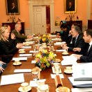 Photo: U.S. Secretary of State Hillary Rodham Clinton meets with Afghan Foreign Minister Zalmai Rassoul at the U.S. Department of State in Washington, D.C., October 3, 2012. [State Department photo/ Public Domain]