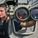 Photo: 121002-N-NN926-027

121002-N-NN926-027 GULF OF ADEN (Oct. 2, 2012) Seaman Joel Friedman stands lookout watch on the bridge wing aboard amphibious transport dock ship USS New York (LPD 21). New York is part of the Iwo Jima Amphibious Ready Group with the embarked 24th Marine Expeditionary Unit and is deployed in support of maritime security operations and theater security cooperation efforts in the U.S. 5th Fleet area of responsibility. (U.S. Navy photo by Mass Communication Specialist 2nd Class Zane Ecklund/Released)