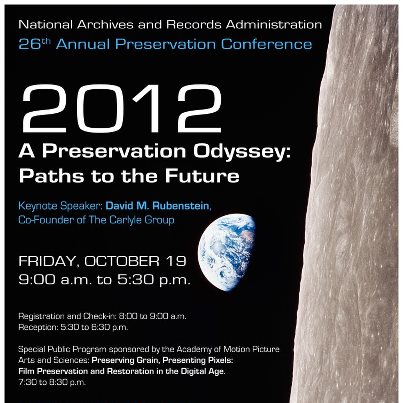 Photo: Our 26th annual preservation conference is October 19! Guest speakers and National Archives staff will discuss conservation, reformatting, and storage technology, as well as education and outreach. Standard registration is $125.00 and student registration is $75.00. For more information: http://go.usa.gov/YCAk