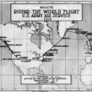 Photo: The proposed route for the Round-the-World Flight. One of the largest shifts in the planned light path occurred in the United States, where the route was diverted south to avoid the higher altitude ranges of the Rockies. (342-FH-3B-7965011279AS)

Read the full story of the round-the-world flight: http://go.usa.gov/YCVA