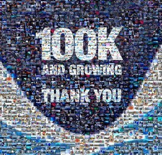 Photo: NOAA's Facebook page reached quite a milestone today - 100,000+ likes and growing. We got here thanks to the efforts of the NOAA social media team that spans our agency, all dedicated to bringing you science information that can be entertaining and useful. We also reached that threshold thanks to you, our readers, we literally couldn't have done this without you. Let us know what your favorite post or photo was over the past few years or let us know why you follow us on Facebook. And don't forget we're also on Twitter, join us @NOAA.