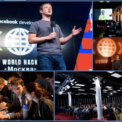 Photo: The Facebook Developer World HACK’s have come to an end. Yesterday we hosted our last one in Moscow and were joined by over 260 developers and a very special guest! Thanks again for everyone who attended and Москва we will be back.