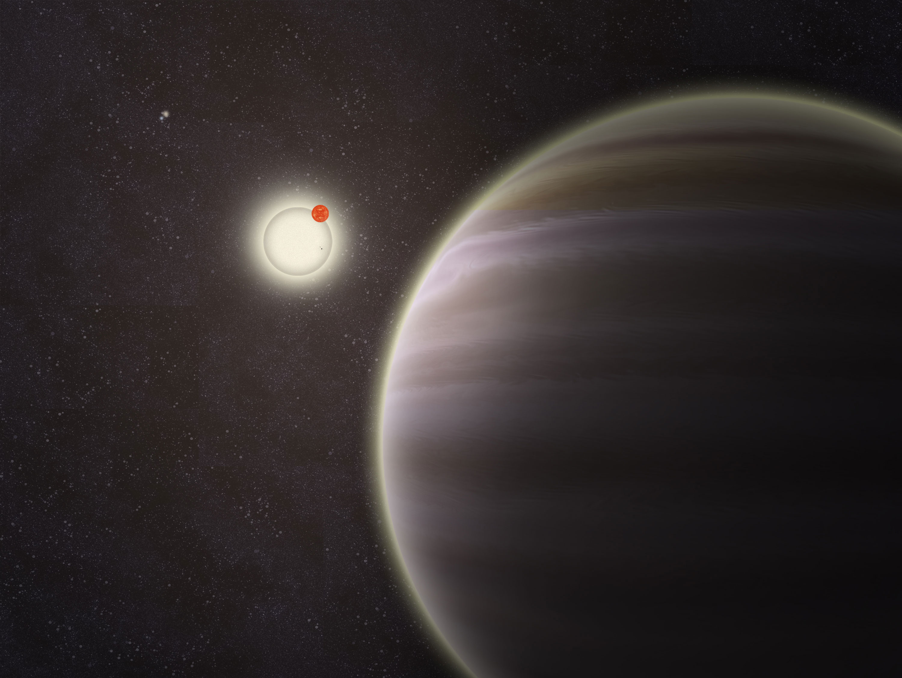 Artist's concept of a four-star planet
