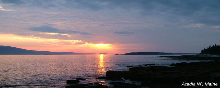Photo of sunset at Acadia NP, Maine