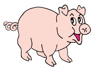 pink cartoon pig