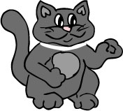 gray cartoon cat
