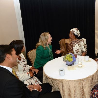 Photo: U.S. Secretary of State Hillary Rodham Clinton meets with Malawian President Joyce Banda in New York, New York on September 27, 2012. [State Department photo/ Public Domain]