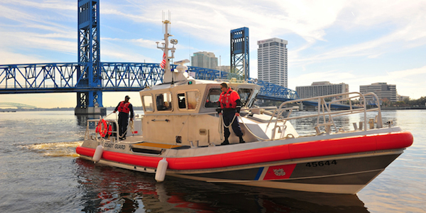 Response boat at the pier