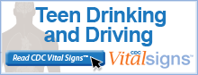 Teen Drinking and Driving: The percentage of teens in high school who drink and drive has decreased by more than half since 1991, but more can be done. Learn more at www.cdc.gov/VitalSigns/TeenDrinkingAndDriving/