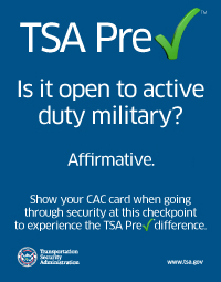 Active duty military can now receive expedited screening.