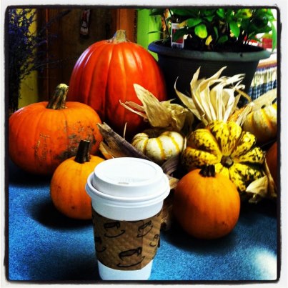 Photo: A warm start on a cool fall day. Coffee at the Garden Shop in White Sulphur Springs.