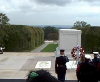 Photo: Wreath laying ceremony at the Tomb of the Unknown Soldier, http://www.firefighternation.com/videos/nfff-wreath-laying-tomb-unkown-soldier