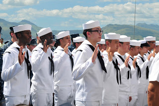 The Oath of Allegiance is Administered in Subic Bay (photo courtesy of the United States Navy)