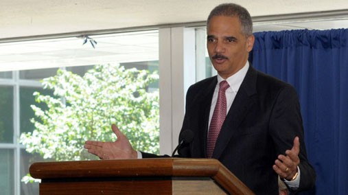 Attorney General Eric Holder commemorates Caribbean American Heritage Month at the U.S. Department of State in Washington, D.C., on June 26, 2012. [State Department photo/ Public Domain]