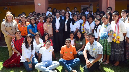 Assistant Secretary of State for Western Hemisphere Affairs Roberta Jacobson meets with English Access Microscholarship Students in Cobán, Guatemala, in June 2012. [State Department photo/ Public Domain]