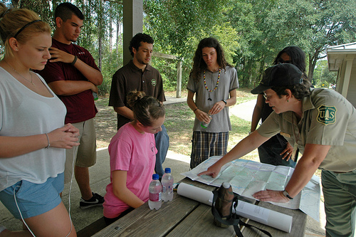 The National Forests in Florida hosted Native American teenagers from the Florida Indian Youth Program on the Apalachicola National Forest. The program, sponsored by the Florida Governor’s Council on Indian Affairs focuses on job skills, academic skills, life-skills, social and cultural activities.