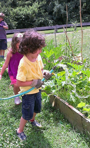 Young gardeners at St. Luke’s United Methodist Church grow food for The Gardener’s Share.