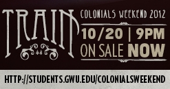 Train Colonials Weekend, 10/20/2012. Tickets available now! 