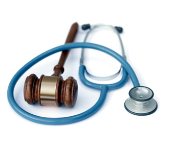 Gavel and stethoscope