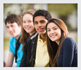 A group of teens smiling