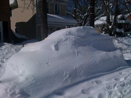 Last year the Washington, DC region had only a few inches of snow. However, in 2010, this car was completely covered in over 20 inches of snow from just one storm.