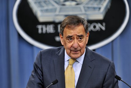 Defense Secretary Leon E. Panetta speaks before introducing Holly Petraeus, assistant director of the Office of Servicemember Affairs at the Consumer Financial Protection Bureau, to reporters at the Pentagon, Oct. 18, 2012. 