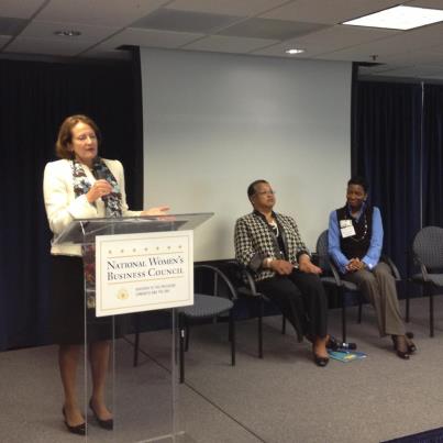 Photo: Moving the discussion forward: Now attending SBA Women in Business Town Hall with SBA Chief Karen Mills and Deputy Administrator Marie Johns. 

"Women's issues are not just issues for women. They are issues for our economy." - Karen Mills