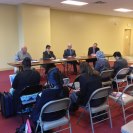 Photo: Steve Dreyfuss, SCORE Counselor, details the importance of having passion for any business you currently run or intend to start for attendees at the SBA Baltimore District Office’s Encore Entrepreneur Day event in Pasadena, Md. Panelists: (L to R: Steve Dreyfuss, Counselor, SCORE Chapter #390; Mary Redmond, Counselor, MD SBDC Central Region; Hank Greenberg, Maryland State Director, AARP; Steve Umberger, District Director, SBA Baltimore District Office.)