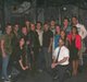 Composer Stephen Schwartz (black shirt, center right) visits with the cast, creative team and crew of Diversionary's "Pippin" after a closing-weekend performance.