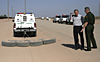 Border Patrol agents explain the technique of dragging dirt roads to spot illegal migrants.