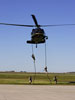 A fast rope demonstration at the opening of the North Dakota air branch.