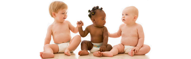 Photo: Infants sitting on floor