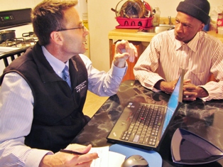 John Dozier and his Case Manager, Martin Warren