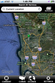 Current Location Map - One Source iPhone application screenshot