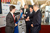 Jos Nijhuis, Chief Executive Officer, Schiphol Group BV; CBP Acting Commissioner Jayson P. Ahern and Dutch Minister of Justice Ernst Hirsch Ballin at a ribbon cutting at JFK in New York to announce the launch of a streamlined air traveler process.