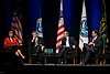 Former and current CBP officials discuss issues during trade symposium.