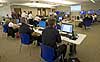 Customs and Border Protection officers along with state, local and Federal agency representatives attend a daily meeting  at the Multi Agency Command Center in Tampa, Fla., in support of Super Bowl XLIII.