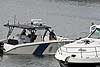 Customs and Border Protection Air and Marine units provide security patroling downtown waterways in Tampa, Fla., prior to Superbowl XLIII.
