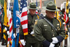 CBP Border Patrol Honor Guard stands by prior to the beginning of the Law Enforcement Blue Mass held at St. Patrick's Catholic Church in Washington D.C.