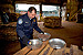 CBP agriculture specialist inspects cocoa beans.