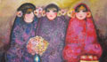 Nasser Ovissi painting “Sisters with Flowers” (Courtesy of Nasser Ovissi)