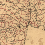 [Map of parts of Caroline, Hanover, and Henrico counties, Va. west of the Mattaponi River and the Richmond, Fredericksburg, and Potomac Railroad].